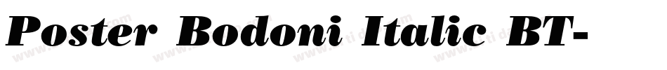 Poster Bodoni Italic BT字体转换